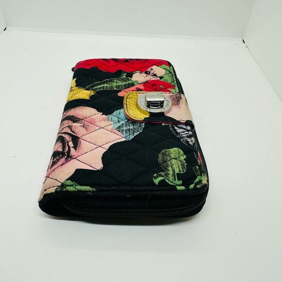Vera Bradley Women's Floral Print Turnlock Havana Rosie Wallet - Picture 2 of 9